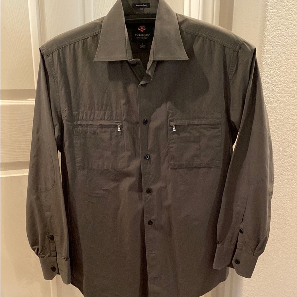 Victorinox Dark Gray Men's Shirt